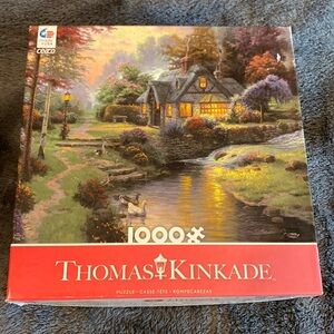 Thomas Kinkade 1000 pc puzzle Stillwater cottage